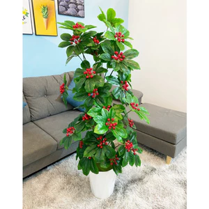 cây sơ ri (kim ngân lượng) cao 1m4 - cây giả decor