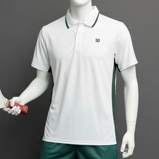 Bộ Thể Thao Nam Wilson Polo Trắng Viền Xanh + Quần Short Xanh | Pickleball Tennis Chính Hãng 2026