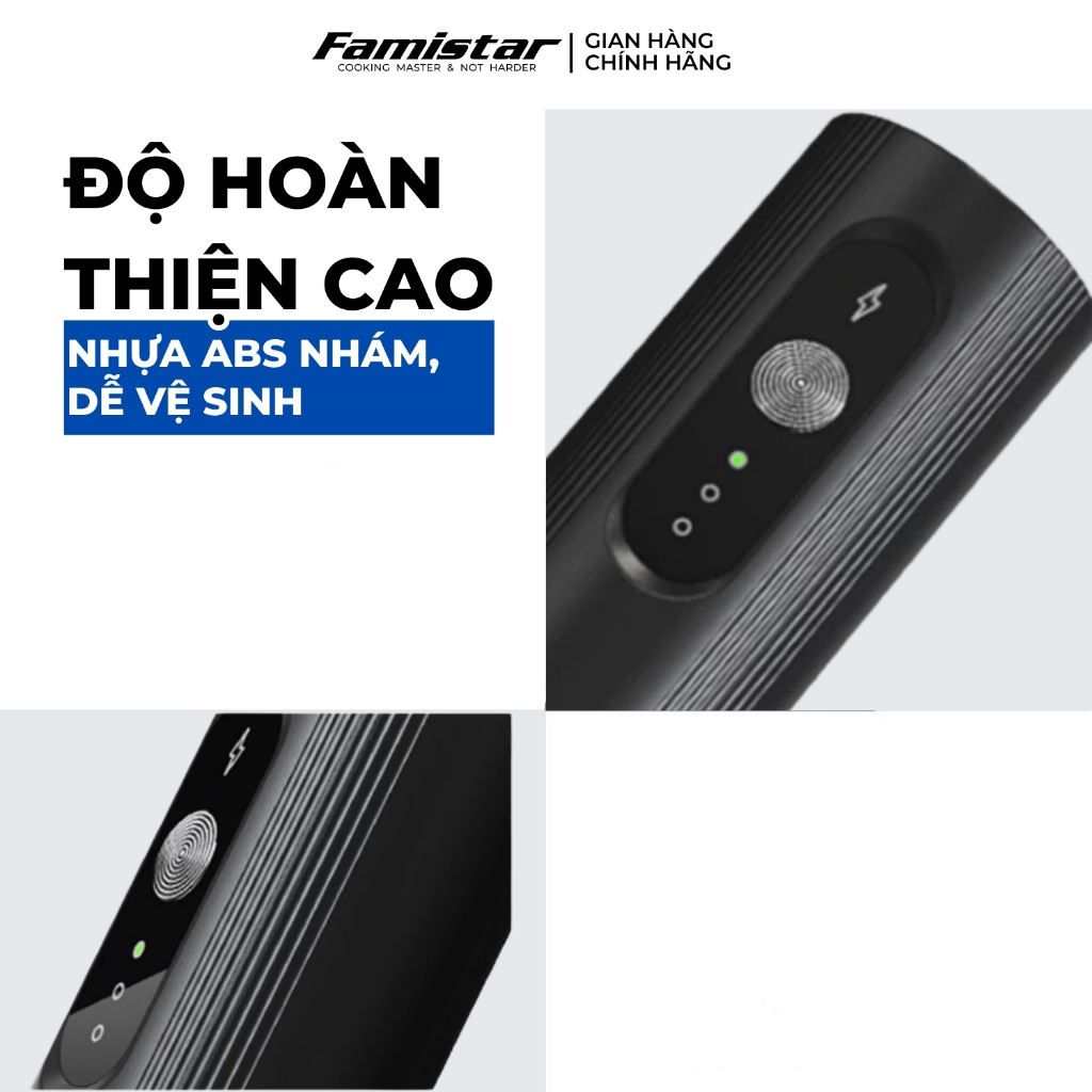 Máy Tạo Bọt Cà Phê Inox Cao Cấp 10W Pin Sạc Cầm Tay Nhỏ Gọn Famistar, Cây Đánh Bọt Cà Phê Bảo Hành 1 Năm MDB01