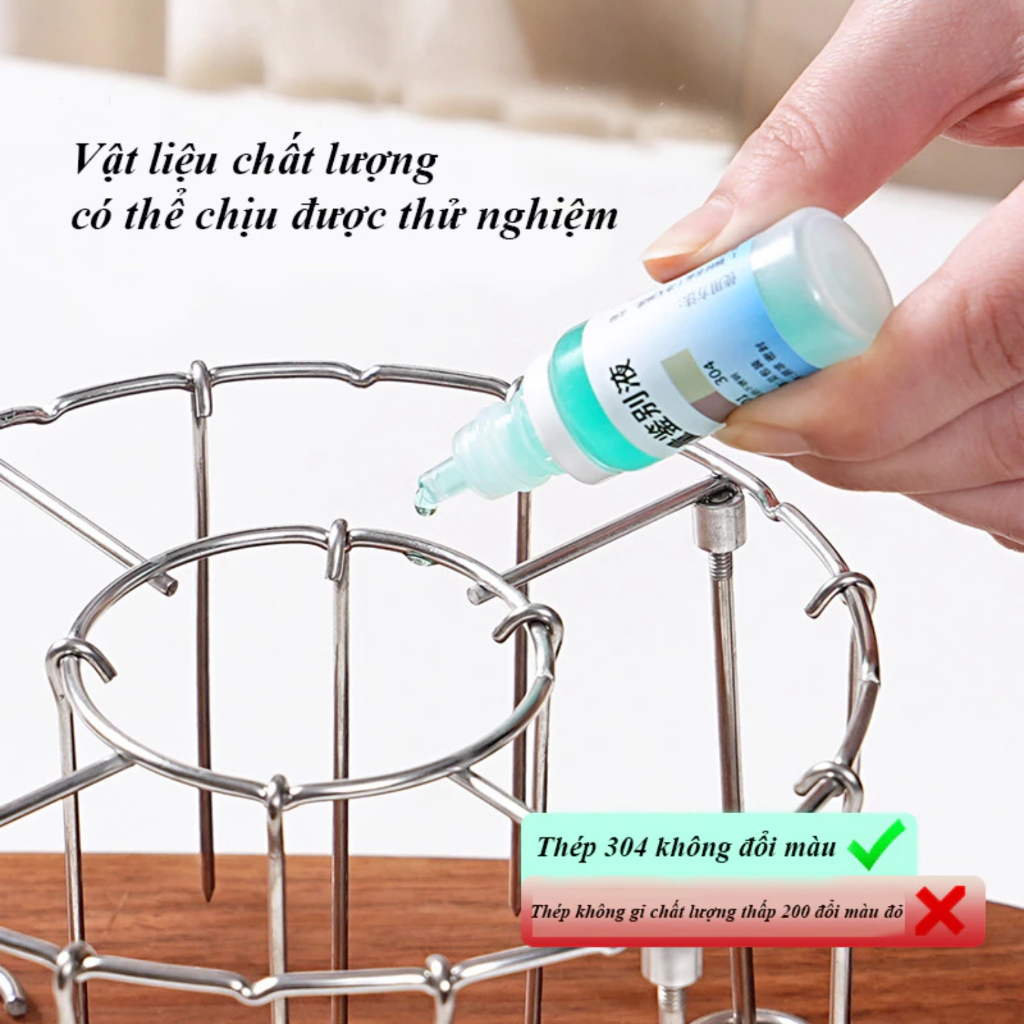 Combo 24 xiên và Vỉ nướng thị nồi chiên không dầu, inox chất lượng cao Famistar