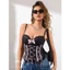 Áo 2 dây corset cúp ngực ren nơ đan dây