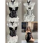 Áo 2 dây corset cúp ngực ren nơ đan dây