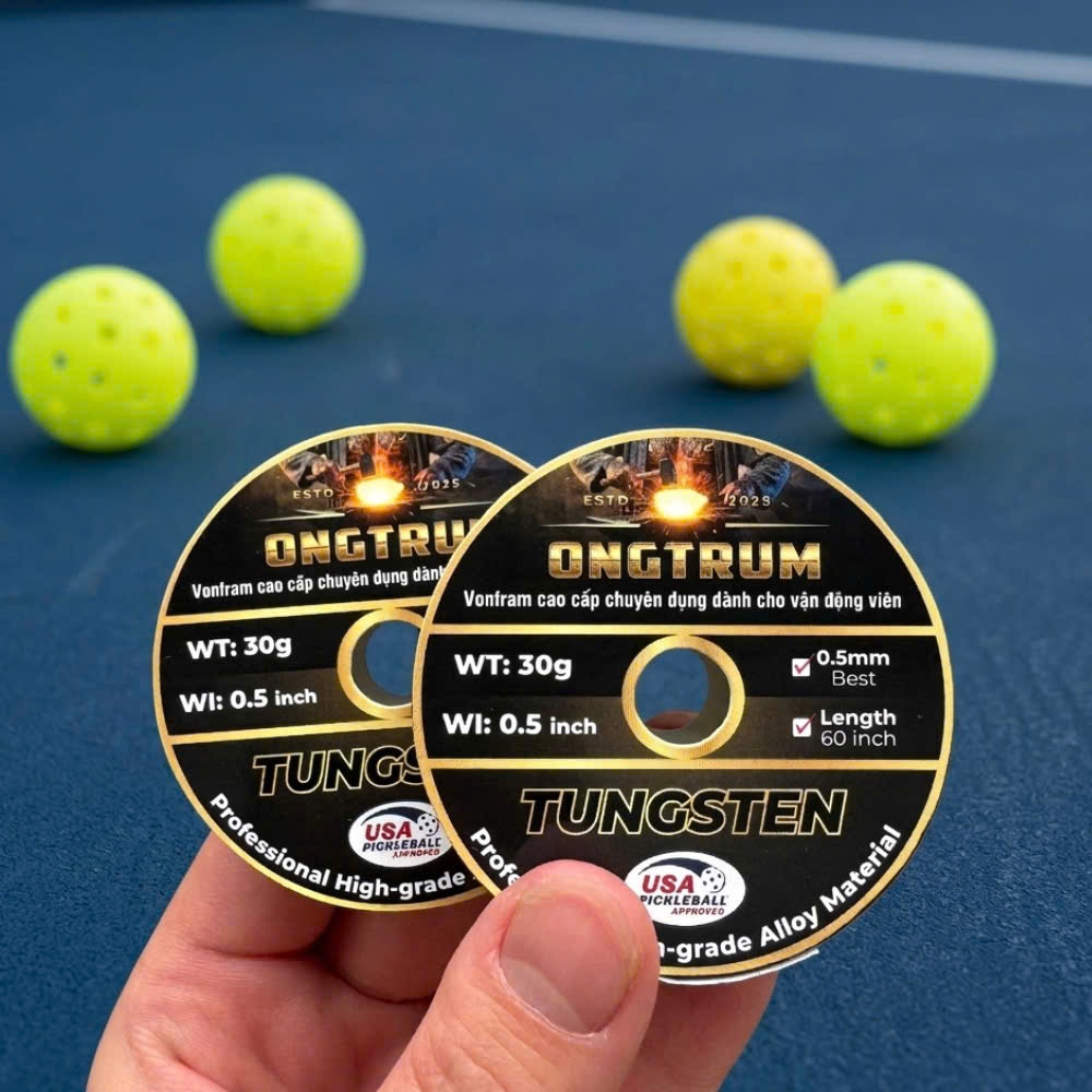 [Độc Quyền] TUNGSTEN TRẮNG Vonfram Cuộn Băng Dán căn chỉnh trọng lượng vợt PICKLEBALL, TENIS, GOLF 🏆