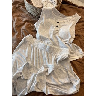 Set mặc nhà nữ mùa hè JOIE TREND, Bộ thun gân tăm sát nách quần đùi dáng thể thao thun tăm co giãn năng động