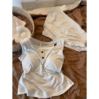 Set mặc nhà nữ mùa hè JOIE TREND, Bộ thun gân tăm sát nách quần đùi dáng thể thao thun tăm co giãn năng động