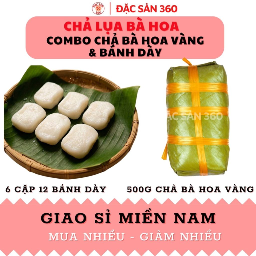 CHẢ LỤA BÀ HOA VÀNG 1KG _HÀNG ĂN NHÀ _ NHẬN GIAO MIỀN NAM