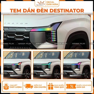 Tem dán đổi màu đèn Destinator, Decal dán đổi màu đèn không thấm nước không để lại keo ( Giá bao gồm 2 tem)