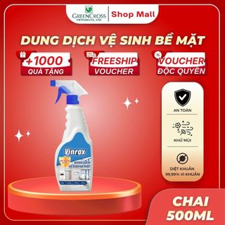 Dung Dịch Xịt Diệt Khuẩn VinRox 500ml  – Khử Mùi, Vệ Sinh Bề Mặt Hiệu Quả