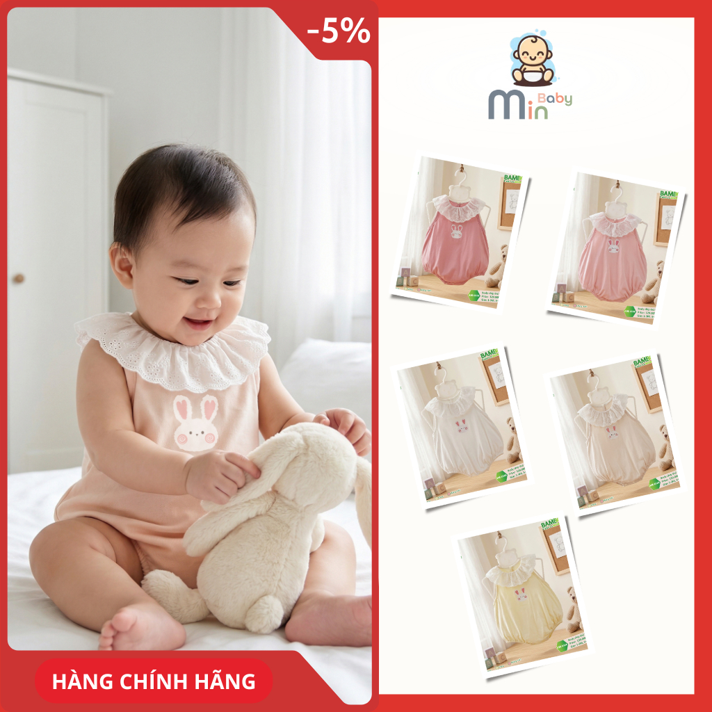 Body Chip Thỏ Snowball Anminaza Chất Vải Sợi Tre Petit Mềm Mịn Co Dãn - Hàng Chính Hãng AMI0508