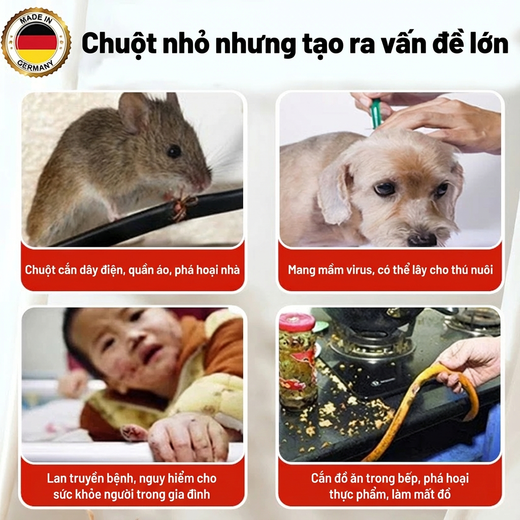 🐭 Xịt 1 Lần Chuột Biến Mất 🐭 Thuốc & Xịt Đuổi Chuột 510ml – Máy Đuổi Chuột, Dùng Trong Xe Hơi, Khoang Máy, Trong Nhà