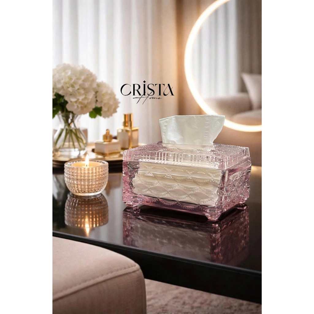HỘP THỦY TINH ĐỰNG GIẤY ĂN VÂN SÓNG CRISTA HOME - 60233