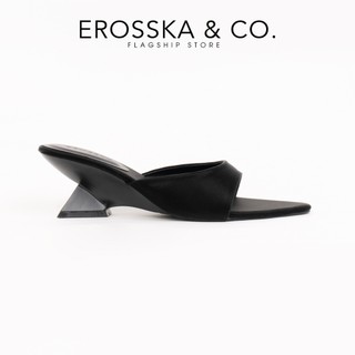 Erosska - Guốc cao gót nữ mũi nhọn kiểu dáng trendy chất liệu satin lụa êm mềm cao 5cm - EM155