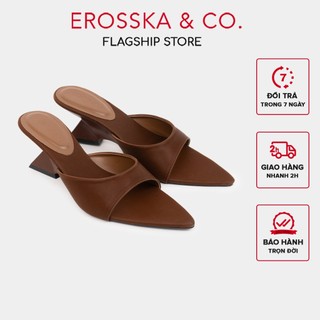 Erosska - Dép Nữ Đế Xuồng 5cm Kiểu Quai Bản Ôm Chân Chất Liệu Satin Lụa Mềm Mại - EM155