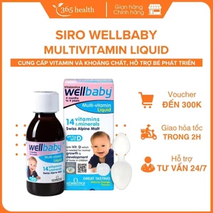 Siro vitamin tổng hợp Wellbaby Multivitamin Liquid 150ml - giúp bé ăn ngon, tăng đề kháng cho bé