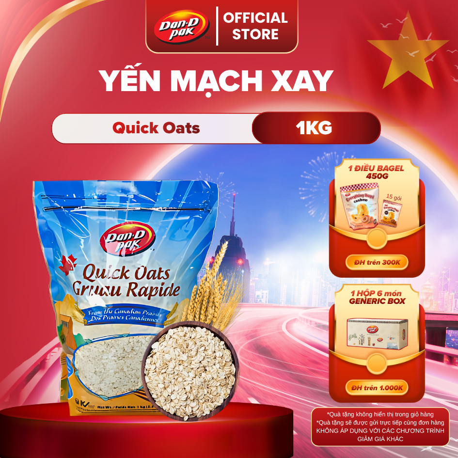 Yến Mạch Xay Dan D Pak Quick Oats 1kg