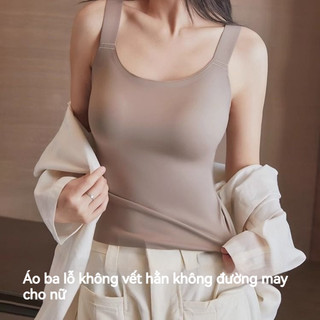 Áo Tank Top Có Đệm Ngực 2in1 Vải Bóng M-4XL - Không Cần Mặc Áo Ngực, Dây Rộng Ôm Body, Mặc Ngoài Thoải Mái