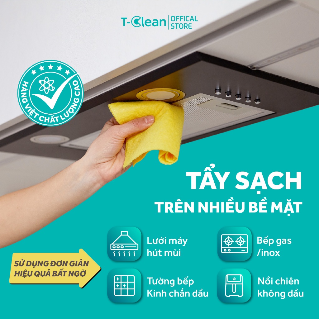 Xịt lau bếp T-Clean Tẩy dầu mỡ TClean TP Tự Nhiên, Vệ Sinh Sạch Bếp, Nồi chiên, Lò nướng,,
