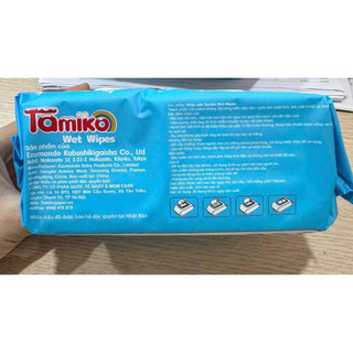 Khăn ướt Tamiko Nhật date 2027 gói 100 tờ