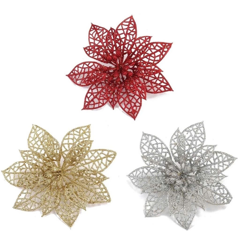 Bông hoa Trạng nguyên KIM TUYẾN CÁNH LƯỚI To 15cm  làm oản,giỏ quà Tết