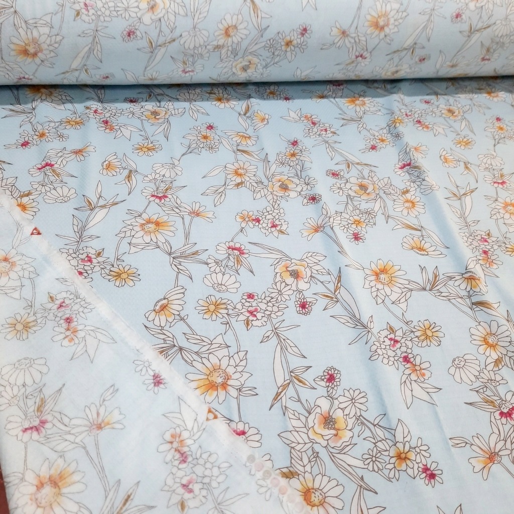 VẢI LANH BOI HOA - MAY ÁO, VÁY, BỘ ĐỒ...