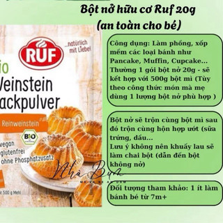 [DATE MỚI] Bột Làm Bánh Pudding Vị Vani - Gelatine - Bột Nở Hữu Cơ Bio RUF Nhập Khẩu Đức