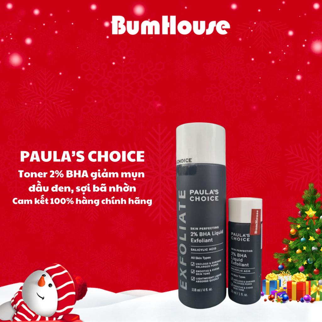 [HÀNG CTY] Dung dịch loại bỏ tế bào chết Paula's Choice Skin Perfecting 2% BHA Liquid Exfoliant 30ml/118ml
