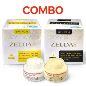 Combo Kem Ngày & Đêm Zelda AHA + BHA – Dưỡng Trắng, Mờ Nám, Giảm Nhăn, Se Khít Lỗ Chân Lông (20g x 2)