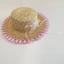 Mũ Cói Bé Gái Viền Bèo Gingham Hàn Quốc Mũ Đi Biển Vintage Dễ Thương, Mũ Cói Nơ Chống Năng Chụp Ảnh Xinh
