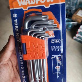 ĐỒ NGHỀ WADFOW Bộ 9 chìa lục giác sao T10- T50 , WHK3292 . WHK3291