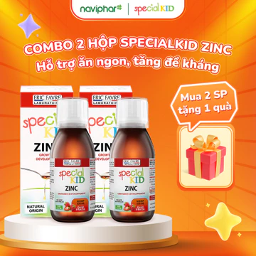 Combo 2 Siro Special Kid Zinc - Siro kẽm hàm lượng cao giúp trẻ tăng đề kháng, cho bé biếng ăn, tiêu chảy 125ml