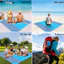 Thảm Bãi Biển Chống Thấm Nước 210x200CM Gấp Gọn Dã Ngoại Picnic Cắm Trại Chống Cát Siêu Tiện Lợi