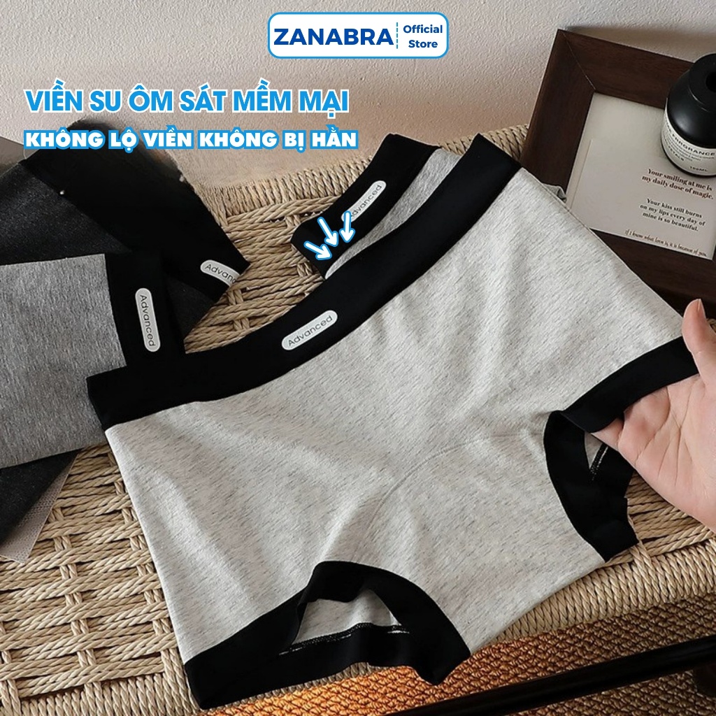 [Mẫu Mới] Quần Lót Nữ Cotton viền su co dãn 4 chiều không lộ vân, Quần chip đáy kháng khuẩn 10A thoáng mát ZANABRA L5284