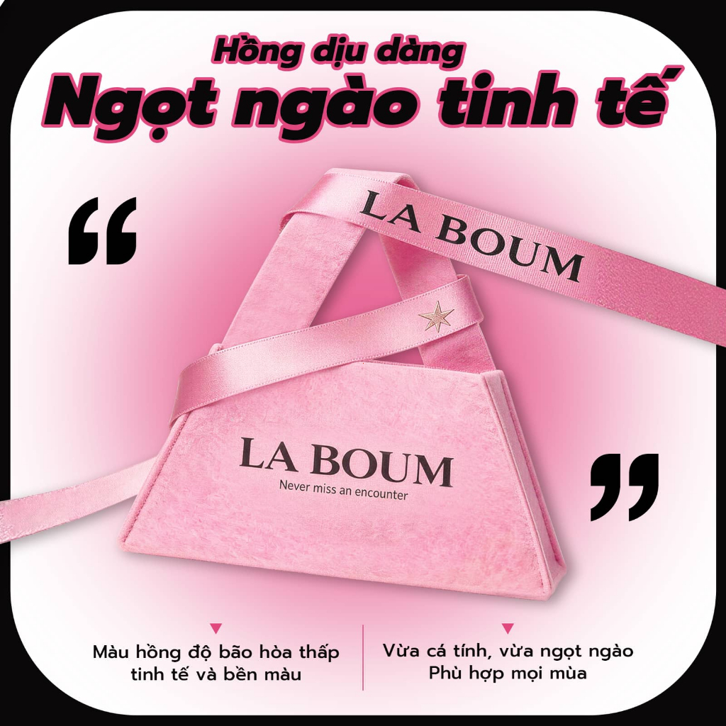 Túi Xách Nỉ LA BOUM Thang Độc Đáo Thiết Kế Original Màu Hồng Pastel Size Vừa Đựng Điện Thoại & Ví Phong Cách Hàn Quốc