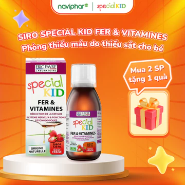 [Chính Hãng] Siro Special Kid Fer Et Vitamines - Siro bổ sung sắt cho bé, phòng chống thiếu máu do thiếu sắt ở trẻ 125ml