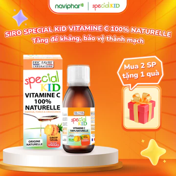 (Chính Hãng) Siro Special Kid Vitamine C Naturelle Siro tăng đề kháng cho bé, bảo vệ thành mạch 125ml (Date 02/2027)