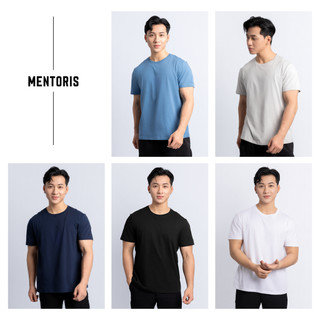 Áo Thun Nam MENTORIS, Ao T-Shirt Vải Cotton Mềm Mịn, Màu Sắc Trẻ Trung, Form Dáng Gọn Gàng MTS04