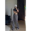 FU78 Jeans suông xám form to dài