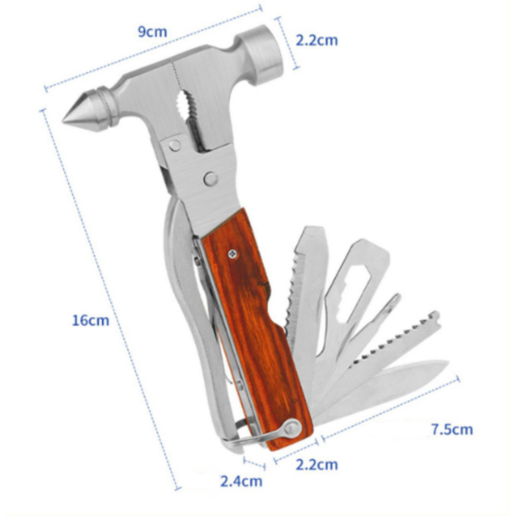 Búa Phá Kính Ô Tô 7in1 Đa Năng Búa Thoát Hiểm, Dao Cắt Dây, Dụng Cụ Sinh Tồn