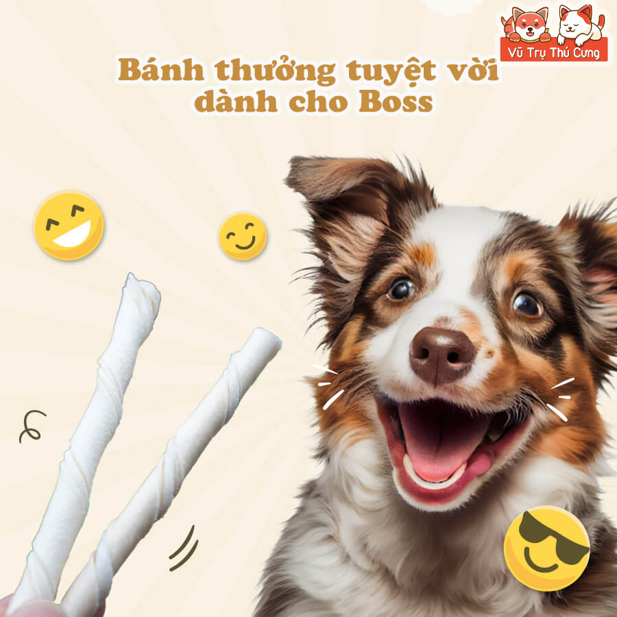Snack Cho Chó Que Da Bò Tự Nhiên Doggyman Size Nhỏ 10 cây