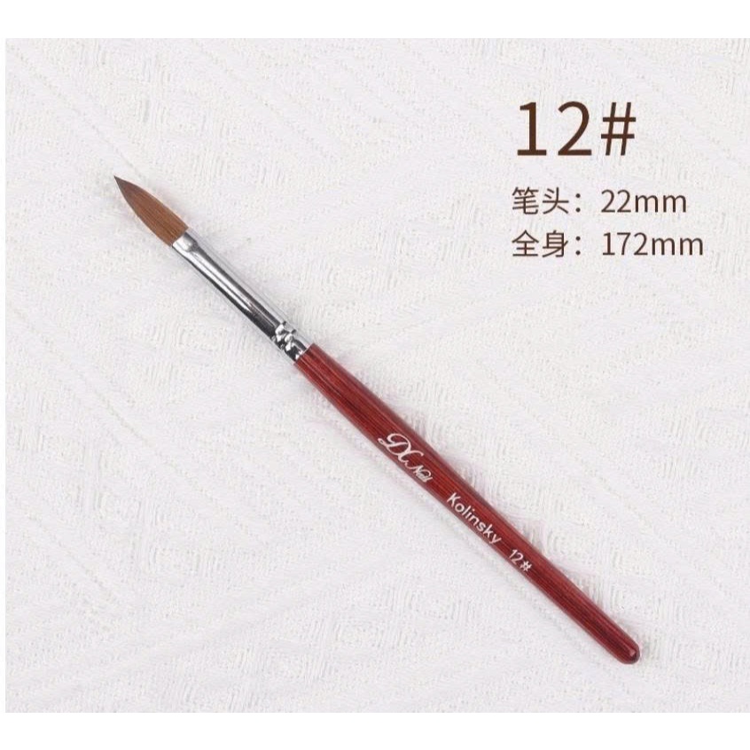 Cọ Đắp Bột Kolinsky Germany Chính Hãng – Lông Chồn Cao Cấp Size 12/14/16/18, Đầu Cọ Mịn, Giữ Bột Tốt Cho Thợ Nail