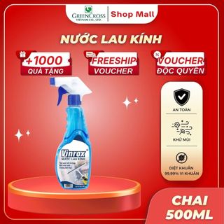Nước Lau Kính VinRox 500ml – Tẩy Sạch Vết Ố Vàng, Khử Mùi Nhanh