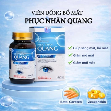 Mua 3 Tặng 1 Bổ Mắt Phục Nhãn Quang Viên Uống Bổ Mắt Tăng Cường Thị Lực Chống Mỏi Mắt Chính Hãng