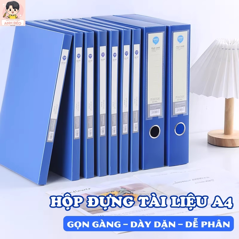 Hộp File Đựng Tài Liệu A4 Nhiều Kích Thước, Đựng Hồ Sơ Văn Phòng Giúp Lưu Trữ Tài Liệu Được Lâu Hơn