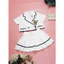 Set áo croptop tay ngắn bé gái phối viền chân váy xếp ly dáng A phong cách tiểu thư Hàn Quốc cho mẹ và bé 13-56kg
