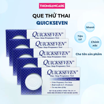 Combo 5 que thử thai Quickseven Che tên khi giao - test thử thai nhanh tại nhà, 2 vạch sớm