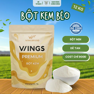 [Sỉ thùng 12Gói] Bột Kem Béo Wings Cao Cấp, Bột Kem Béo Pha Trà Sữa, Béo Thanh, Thơm Trà, Phù Hợp Nhiều Loại Trà | 1kg