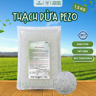 [sỉ - thùng] thạch dừa pezo,, giòn ngon, ngọt thanh, 80% thạch dừa, topping trà hoa quả, trà chanh [M7]