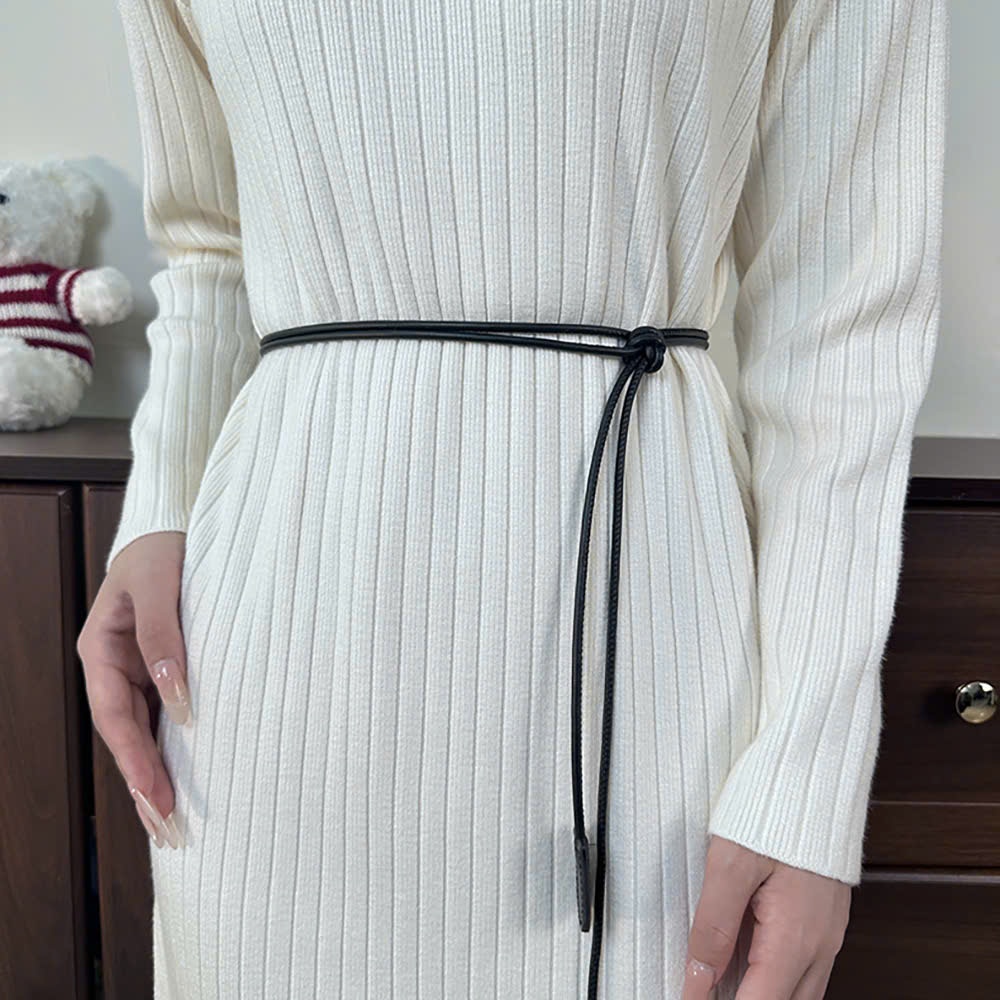 Đai váy da D lớp thắt lưng da cho váy, dây nịt váy áo đầm Horizon belt da váy áo thời trang nữ phối blaze