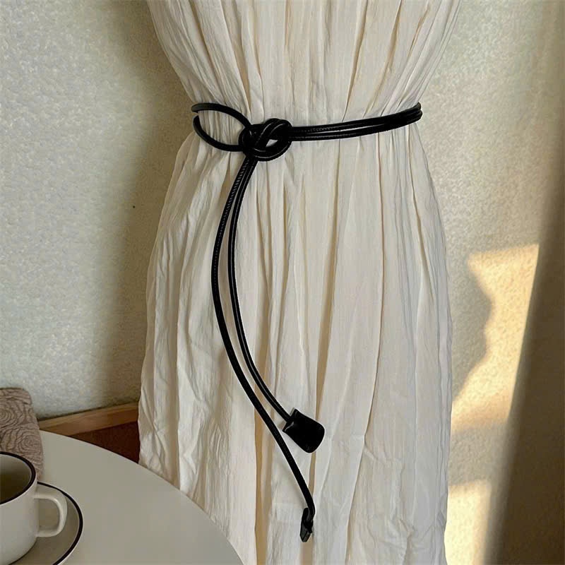 Đai váy da, dây gài váy thắt lưng nam nữ DV39 HORIZON sang chảnh dây nịt blazer bản nhỏ 0.5cm