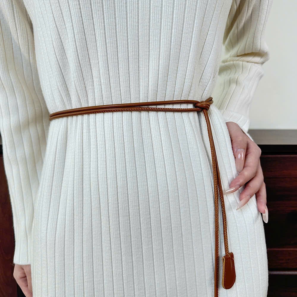 Đai váy da D lớp thắt lưng da cho váy, dây nịt váy áo đầm Horizon belt da váy áo thời trang nữ phối blaze